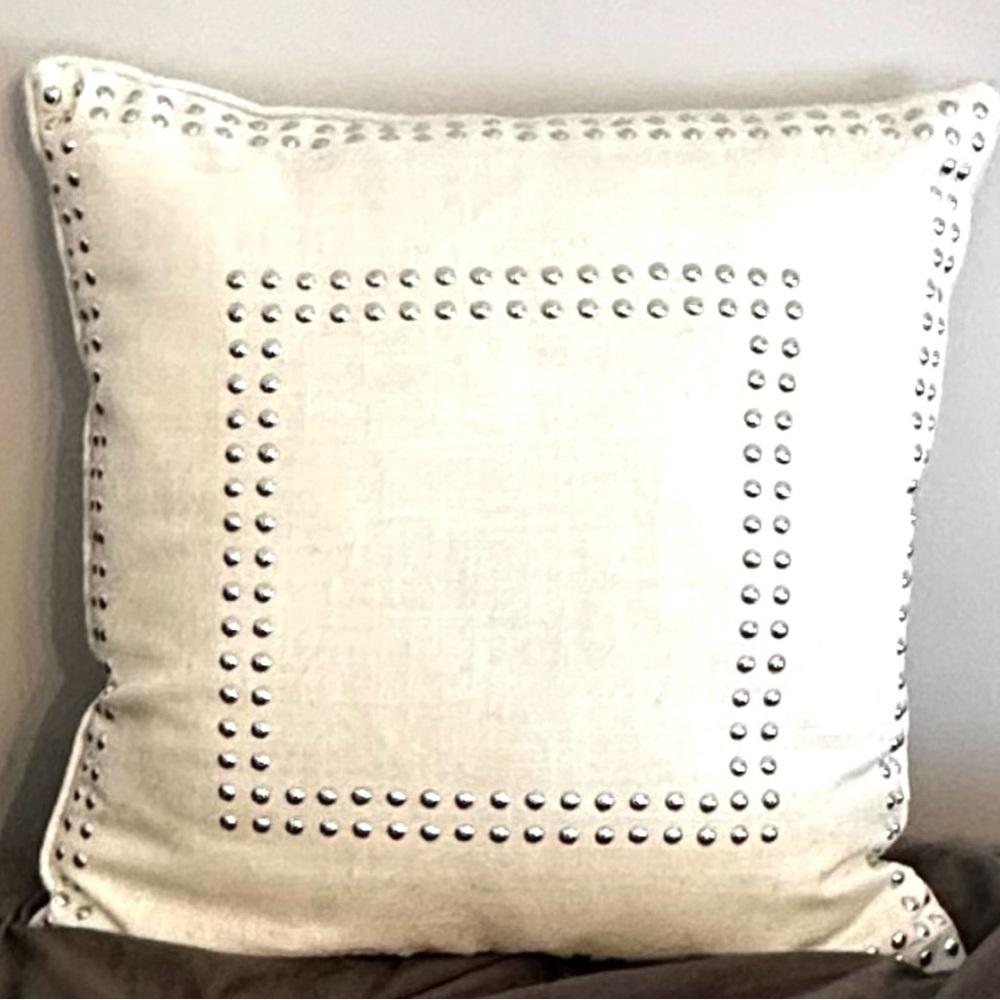 Dormify Studded Neutral Throw Pillow